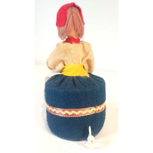 Vintage Pin Cushion Doll Maid with Tape Measure 5" Collectible Pin Cushion - Picture 8 of 8